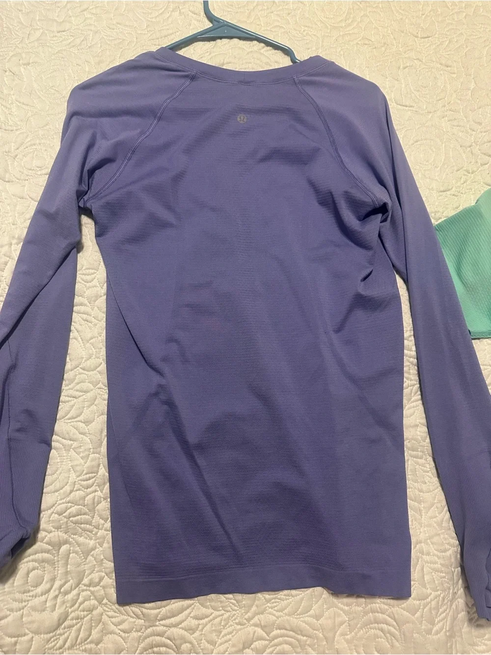 lululemon athletica swiftly tech long sleeve waist length in lavender purple